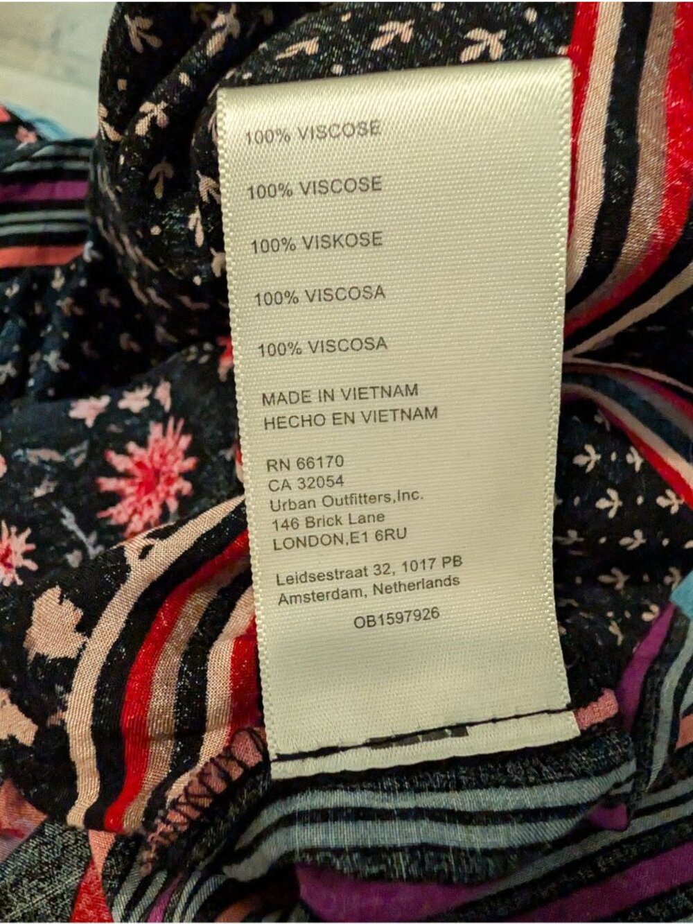 Free People Womens XS Mixed Print Button Front Blouse Boho Floral Striped Viscos - Picture 12 of 16